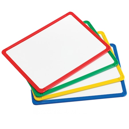 Learning Advantage Learning Advantage Plastic Framed Metal Whiteboard, 9.5 x 13, Set of 4 90564